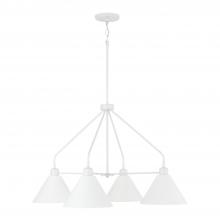 Capital 451341WE - 4-Light Modern Metal Chandelier in White