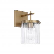 Capital 656211AD-555 - 1-Light Sconce in Aged Brass with Clear Beveled Fluted Glass