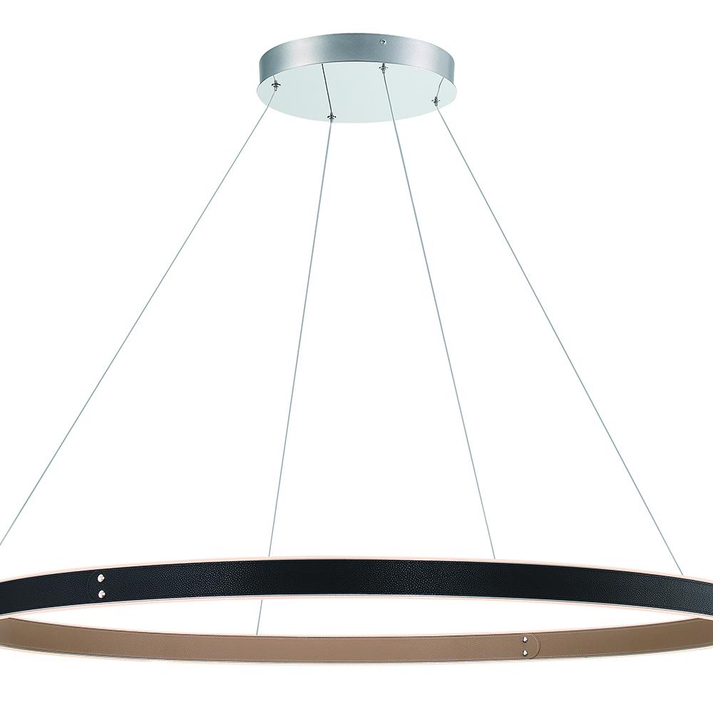 Verdura 1 Light Chandelier in Black + Brown