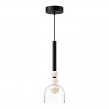 Kuzco Lighting Inc PD30505-BK/CL-UNV - Rise 6-in Black/Clear LED Pendant