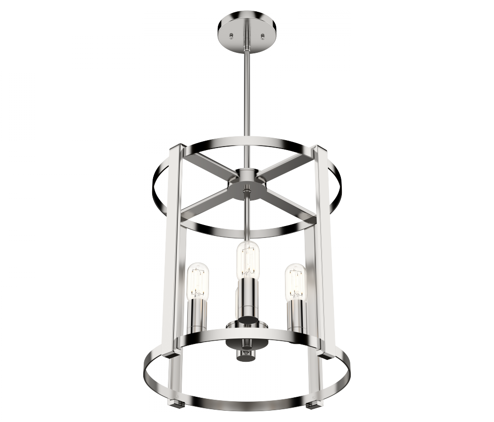 Hunter Astwood Polished Nickel 4 Light Chandelier Ceiling Light Fixture