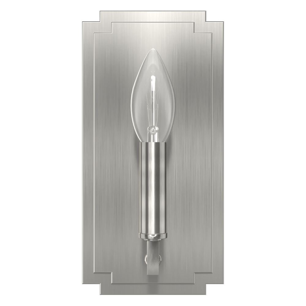 Hunter Zoanne Brushed Nickel 1 Light Small Sconce Wall Light Fixture