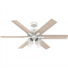 Hunter 52904 - Hunter 52 inch Fonthill ENERGY STAR® HunterExpress Fresh White Ceiling Fan with LED Light Kit