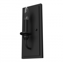 Hunter 19640 - Hunter Southcrest Matte Black 1 Light Small Sconce Wall Light Fixture