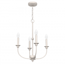 Hunter 19639 - Hunter Southcrest Distressed White 4 Light Chandelier Ceiling Light Fixture