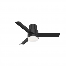 Hunter 51333 - Hunter 44 inch Gilmour Matte Black Low Profile Damp Rated Ceiling Fan with LED Light Kit