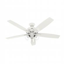 Hunter 52347 - Hunter 60 inch Dondra ENERGY STAR® Matte White Ceiling Fan with LED Light Kit and Pull Chain