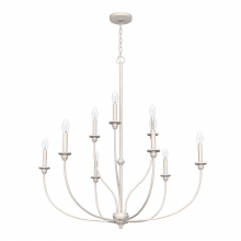 Hunter 19633 - Hunter Southcrest Distressed White 9 Light Extra Large Chandelier Ceiling Light Fixture