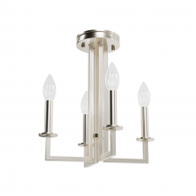 Hunter 19629 - Hunter Bearden Brushed Nickel 4 Light Medium Chandelier Ceiling Light Fixture