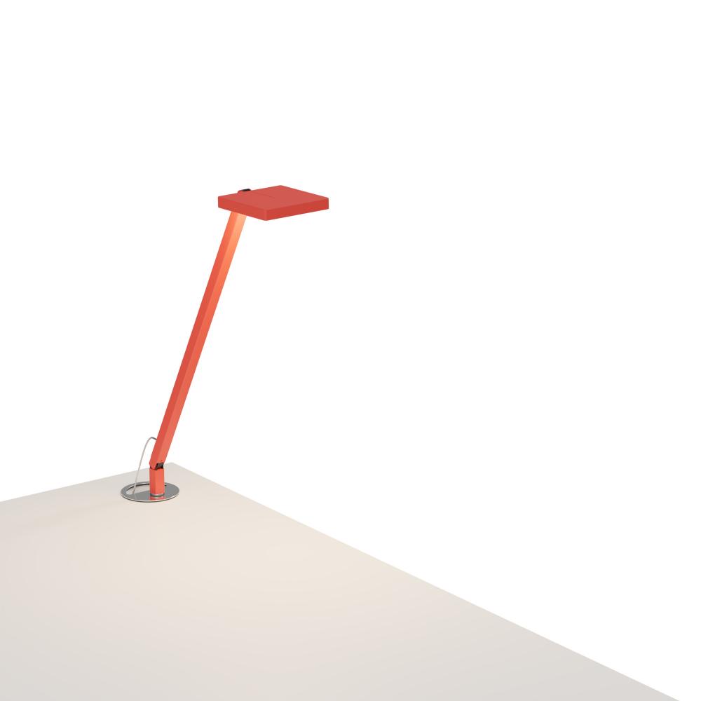 Foccacia Solo Desk Lamp (Matte Fire Red) with Grommet Mount