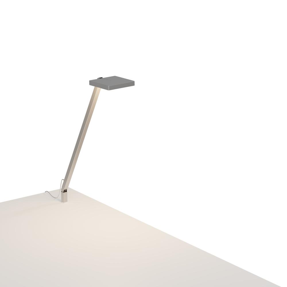 Foccacia Solo Desk Lamp (Silver) with Through-Table Mount