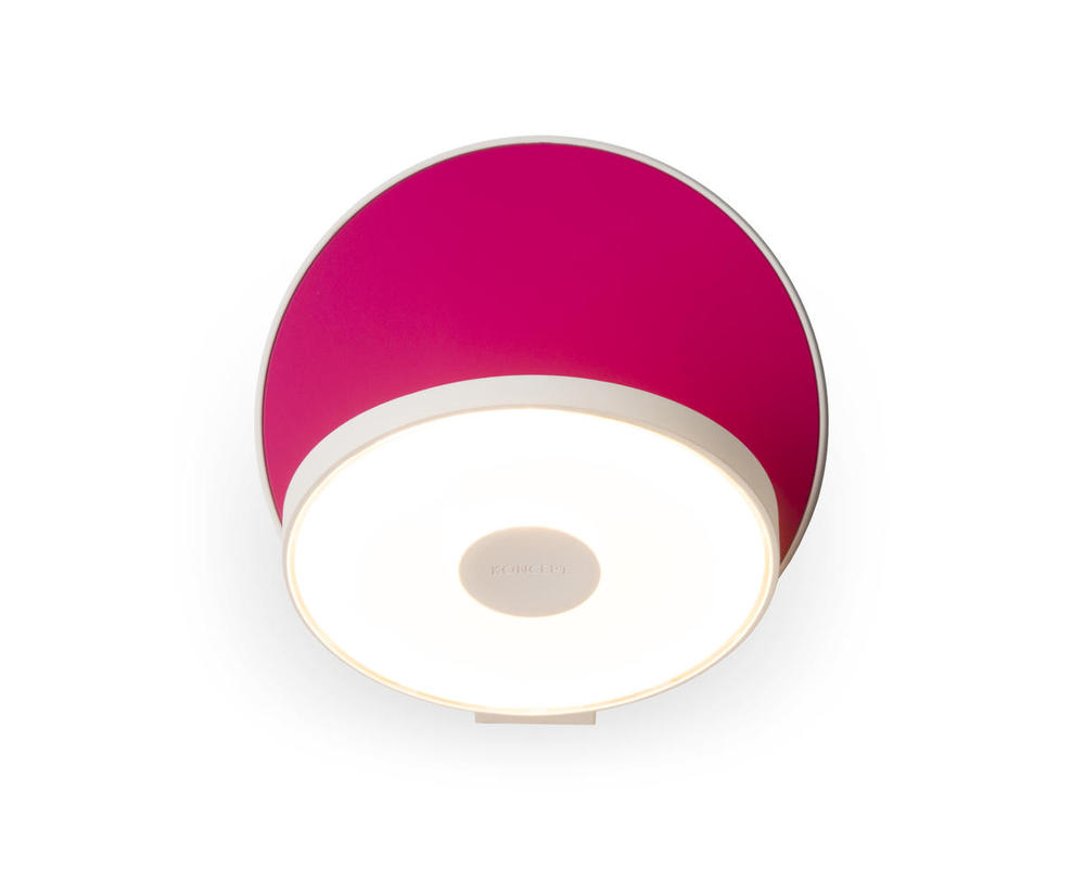 Gravy Wall Sconce - Matte White Body, Matte Hot Pink plates - Hardwire