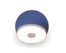 Koncept Inc GRW-S-MWT-MBL-HW - Gravy Wall Sconce - Matte White Body, Matte Blue plates - Hardwire