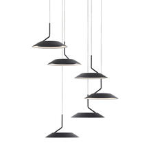 Koncept Inc RYP-C6-SW-MTB - Royyo Pendant (Circular with 6 pendants), Matte Black, Matte Black Canopy