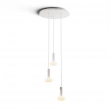 Koncept Inc CMP-C3-S-06-MWT+NA+GLB - Combi Pendant 6" Circular 3 Combo Matte White with Matte White Canopy, Glass Ball attachment, Su