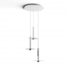 Koncept Inc CMP-C3-S-12-MWT+GDGY9 - Combi Pendant 12" Circular 3 Combo Matte White with Matte White Canopy