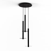 Koncept Inc CMP-C3-S-24-MTB+GDGY9 - Combi Pendant 24" Circular 3 Combo Matte Black with Matte Black Canopy