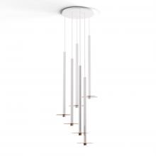 Koncept Inc CMP-C6-S-36-MWT+GTEA9 - Combi Pendant 36" Circular 6 Combo Matte White with Matte White Canopy