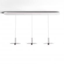 Koncept Inc CMP-L3-S-06-MWT+GDGY9 - Combi Pendant 6" Linear 3 Combo Matte White with Matte White Canopy