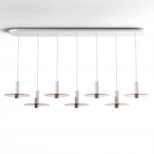 Koncept Inc CMP-L7-S-06-MWT+GTEA9 - Combi Pendant 6" Linear 7 Combo Matte White with Matte White Canopy