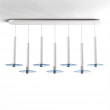 Koncept Inc CMP-L7-S-16-MWT+GBLU9 - Combi Pendant 16" Linear 7 Combo Matte White with Matte White Canopy