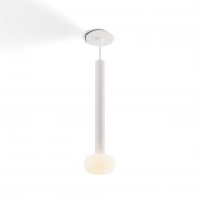 Koncept Inc CMP-S1-S-16-MWT+NA+GLB - Combi Pendant 16" Single Unit Matte White with Matte White Canopy, Glass Ball attachment, Suspen