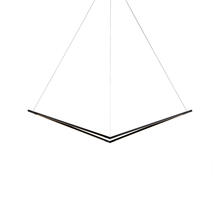 Koncept Inc ZBP-24-B-SW-MTB-CNP - Z-Bar Pendant Medium Bird, Soft Warm, Matte Black, 49" x 15" x 9.3"