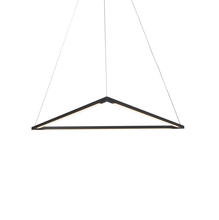 Koncept Inc ZBP-24-T-SW-MTB-CNP - Z-Bar Pendant Medium Triangle, Soft Warm, Matte Black, 26" x 23"