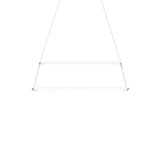 Koncept Inc ZBP-38-RR-SW-MWT-CNP - Z-Bar Pendant Rise Small Rectangle, Soft Warm, Matte White, 40" x 14" x 12"