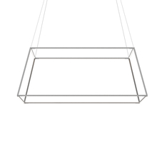 Koncept Inc ZBP-48-RS-SW-SIL-CNP - Z-Bar Pendant Rise Large Square, Soft Warm, Silver, 51" x 51" x 20"