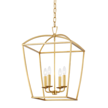 Hudson Valley 8317-GL - 4 LIGHT MEDIUM PENDANT