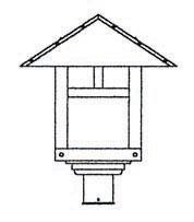 16" evergreen post mount without overlay (empty)