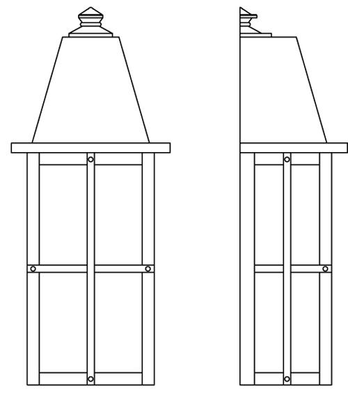 8" hartford long body flush wall mount