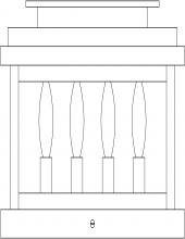 Arroyo Craftsman BOC-14RM-BK - 14" Bournemouth Column Mount