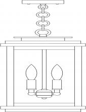 Arroyo Craftsman BOH-8CLR-RC - 8" Bournemouth Pendant