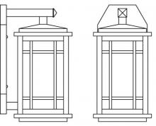 Arroyo Craftsman AVB-6TN-P - 6" avenue wall bracket