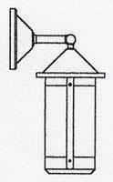 Arroyo Craftsman BB-7LWCR-N - 7" berkeley long body wall mount - wet rated