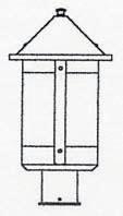 Arroyo Craftsman BP-8RM-BK - 8" berkeley post mount