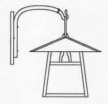 Arroyo Craftsman CB-15HGW-S - 15" carmel wall mount with hillcrest overlay