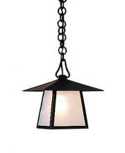 Arroyo Craftsman CH-8HGW-BZ - 8" carmel pendant with hillcrest overlay