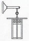 Arroyo Craftsman GB-9SAWO-S - 9" glasgow wall mount with straight arm