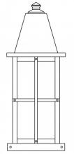 Arroyo Craftsman HC-8LCR-BZ - 8" hartford long body column mount