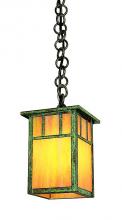 Arroyo Craftsman HH-4LDTCR-BK - 4" huntington one light pendant, double t-bar overlay