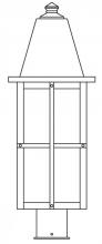 Arroyo Craftsman HP-8LGW-VP - 8" hartford long body post mount