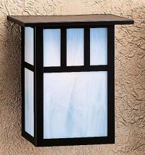 Arroyo Craftsman HS-10DTGW-BK - 10" huntington sconce with roof and double t-bar overlay