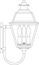 Arroyo Craftsman INB-8GRCS-S - 8" inverness wall mount with glass roof