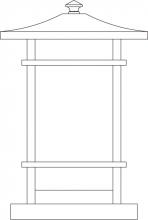 Arroyo Craftsman KAC-7TSCS-BZ - 7" katsura column mount with toshi overlay