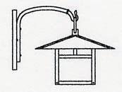 Arroyo Craftsman MB-12TAM-S - 12" monterey wall mount with t-bar overlay