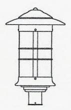 Arroyo Craftsman NP-14LM-MB - 14" newport long body post mount fixture