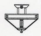 Arroyo Craftsman PIH-12RM-BZ - 12" prairie inverted ceiling mount